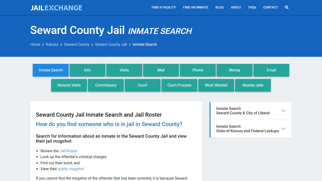 Inmate Search: Roster & Mugshots - Seward County Jail, KS